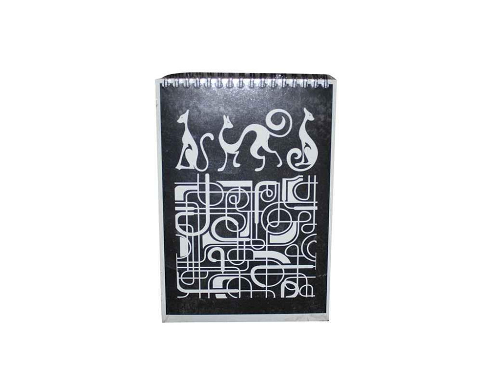 Блокнот А5 80 арк. # на спір. KRAFT COLOR з перфорац., Black White KF5280K ТМ ГРАФІКА   Solmir Київ - фото 1