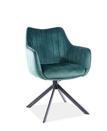 Стілець AZALIA VELVET чорний каркас/зелений BL.78 Днепр