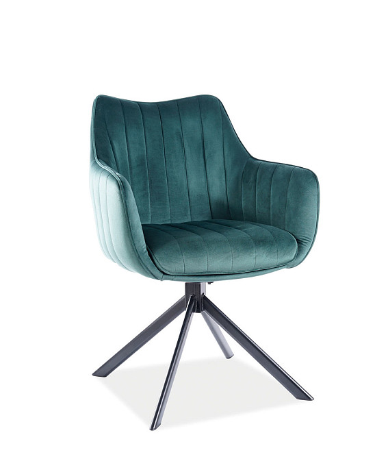 Стілець AZALIA VELVET чорний каркас/зелений BL.78 Днепр - изображение 1