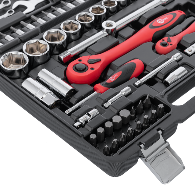 Набір інструментів INTERTOOL 1/2 "& 1/4"; 82од, Cr-V - набір інструменту для гаража Львів - фото 3