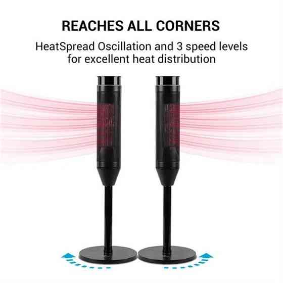 Електричний баштовий нагрівач OneConcept потужністю 2000 Вт Німеччина Рівне