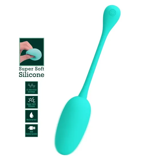 Перезаряжаемое виброяйцо Pretty Love - Knucker Green, BI-014786-4 Sex Aura Киев