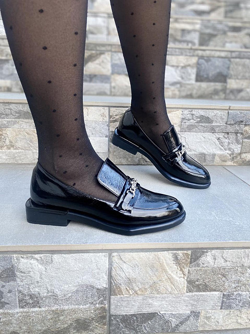 Туфли женские GINA ORIGINAL черные лаковые 38р. (4300) Коломия - фото 1