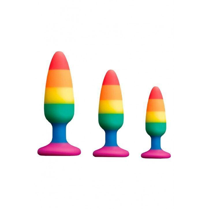 Силиконовая анальная пробка Wooomy Hiperloo Silicone Rainbow Plug L, диаметр 3,9 см, длина 13,1 см Sex Aura Киев - изображение 4
