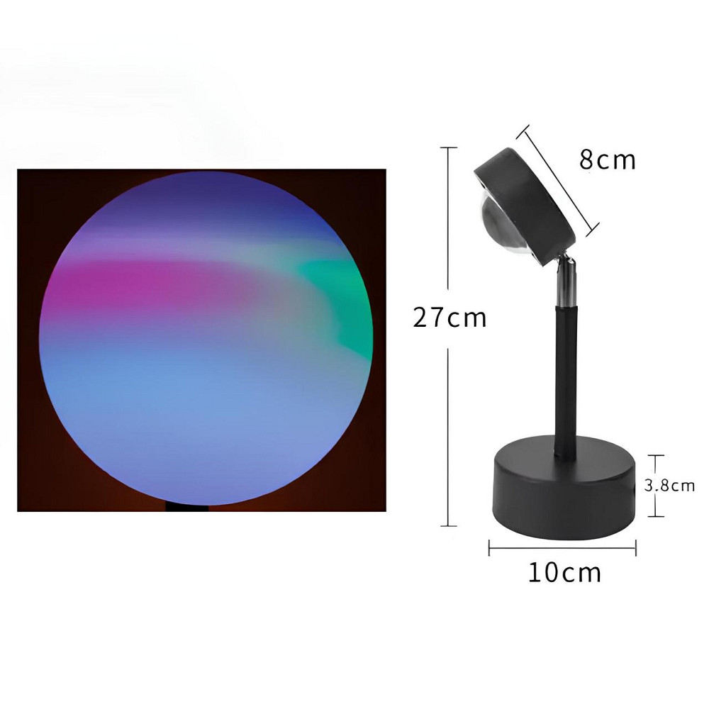 Проекційна нічна лампа Захід RESTEQ RGB — атмосферний настільний світильник з 3 кольорами та 12 відтінками, 27 см Київ - фото 8