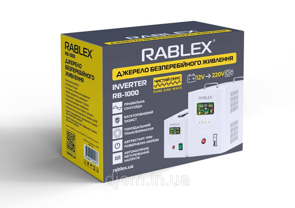 RB 810  UPS Rablex  1000VA/800w  з правильною  синусоїдою (2) Одеса - фото 5