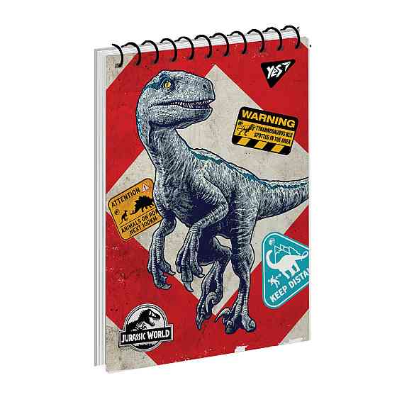 Блокнот А6/80 арк."Yes" # зверху од. спіраль Jurassic World. Dino tracker, 151901, шт Київ