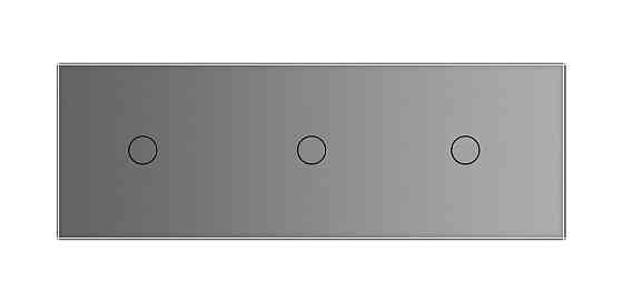 Розумний сенсорний ZigBee вимикач 3 сенсорів (1-1-1) Livolo сірий (VL-C701Z/C701Z/C701Z-15) Коломыя