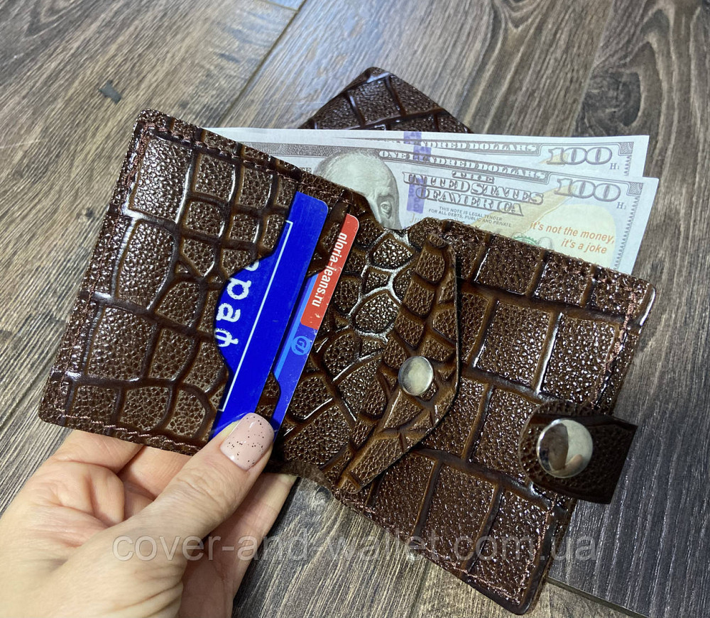 Красивый маленький женский кошелек из итальянской кожи ручной роботы ST Leather Киев - изображение 4