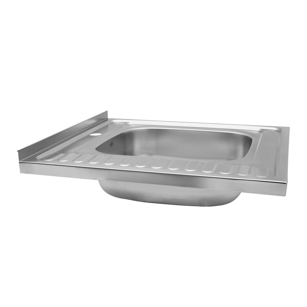 Кухонная мойка накладная Kroner KRP Satin - 6060R (0.6 мм) Киев - изображение 4