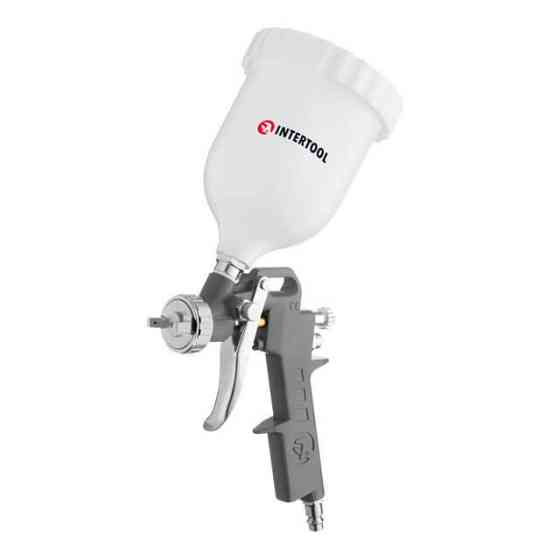 Краскопульт пневматичний HP INTERTOOL PT-0204: 190 л/хв, діаметр форсунки 1.5мм, 600 мл бачок Київ