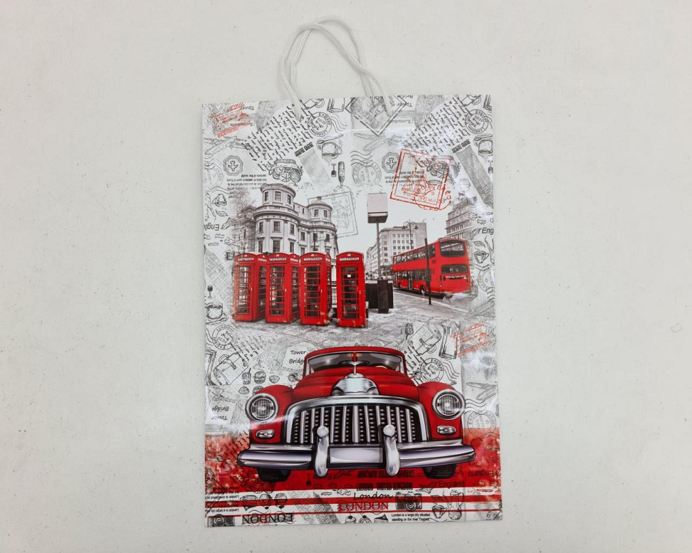 Великий паперовий пакет вертикальний 25/37/8 (артBV-129) (12 шт.) Харків - фото 3