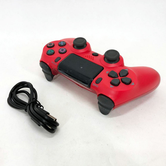 Джойстик DOUBLESHOCK для PS 4, бездротовий ігровий геймпад PS4/PC акумуляторний джойстик. Колір: червоний XO-99 Львів - фото 1