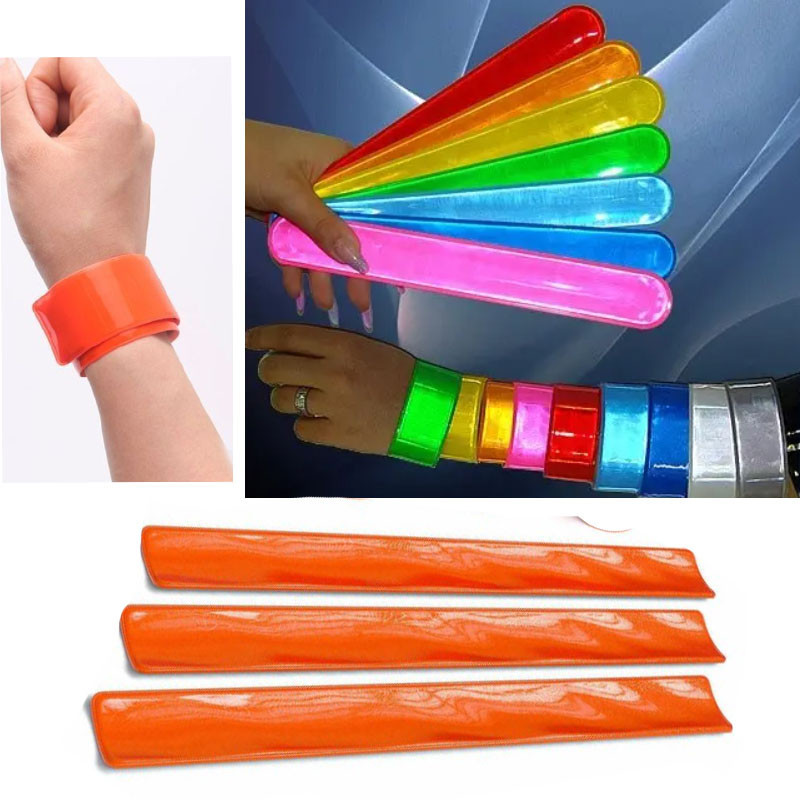 Светоотражающий браслет, фликер, катафот, самозакрывающийся на руку, ногу 10 шт Feel Fit оранжевый 3 Бровары - изображение 1