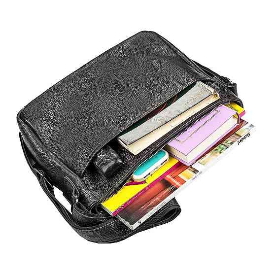 Сумка SHVIGEL 11131 кожаная Черная Киев