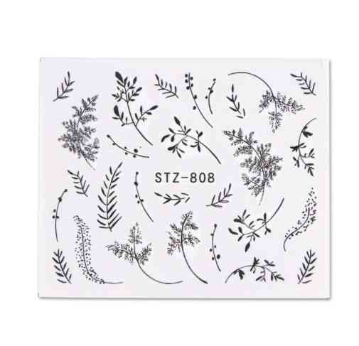 Красивые наклейки на ногти черные - размер наклейки 6*5см, инструкция по применению есть в описании Киев