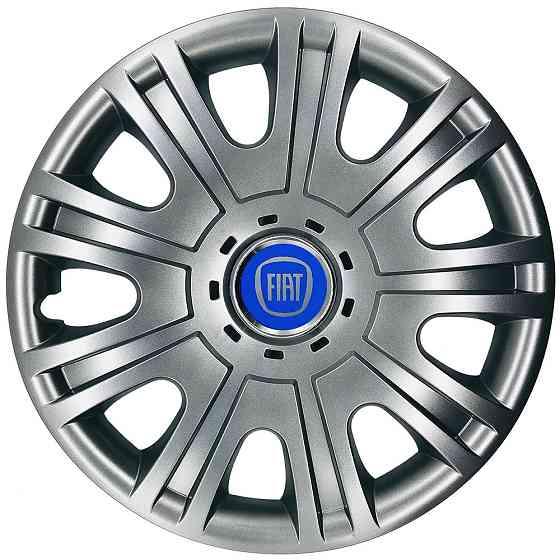 Автомобільні модельні ковпаки R15 Fiat (синій) 319 4шт, SJS, сріблясті Вінниця