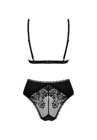 Кружевное боди Obsessive Maderris M/L Черное Sex Aura Киев
