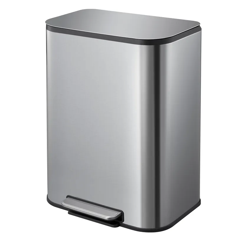 Відро для сміття з плавним закриттям прямокутне Mixxus Cubic-TC0105 SS Color 5л колір наржавійка (MI7088) Київ - фото 1