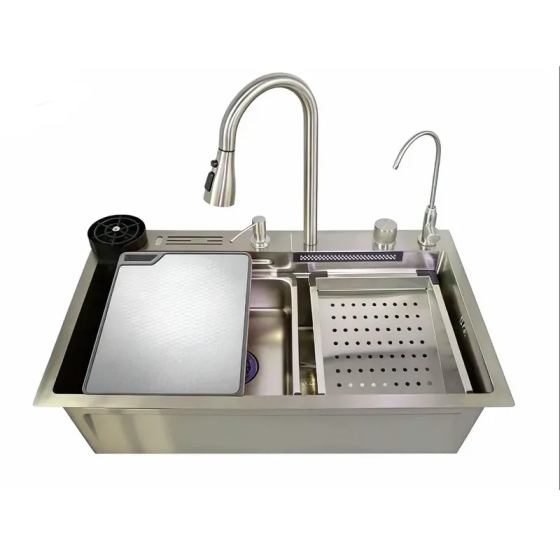 Мийка багатофункціональна Mixxus MH7546-SET-08 Decor SS Color з вбудованим змішувачем з нержавіючої сталі (MI8457) Харьков