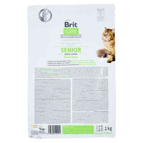 Корм сухой Brit Care Cat Grain Free Senior Weight Control для пожилых кошек с избыточным весом с курицей 2 кг Киев