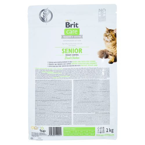 Корм сухой Brit Care Cat Grain Free Senior Weight Control для пожилых кошек с избыточным весом с курицей 2 кг Киев - изображение 3