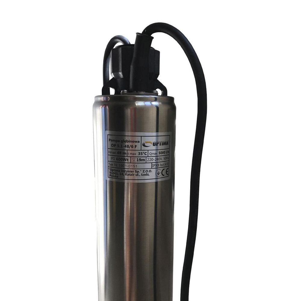 Насос колодязний OPTIMA OP 5,1 - 48/6 F 0,6 кВт (з поплавком) (000017446) Київ - фото 3
