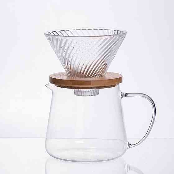 Набір для кави скляний заварник та пуровер 600 мл 64486-29 Коломия