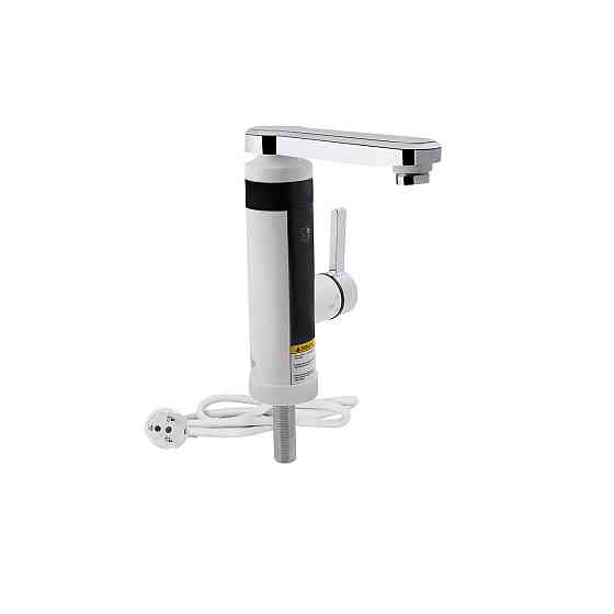 Проточний кран-водонагрівач кухонний для кухні Lidz Warm 061 LDWAR061WCR35431 White / Chrome Київ