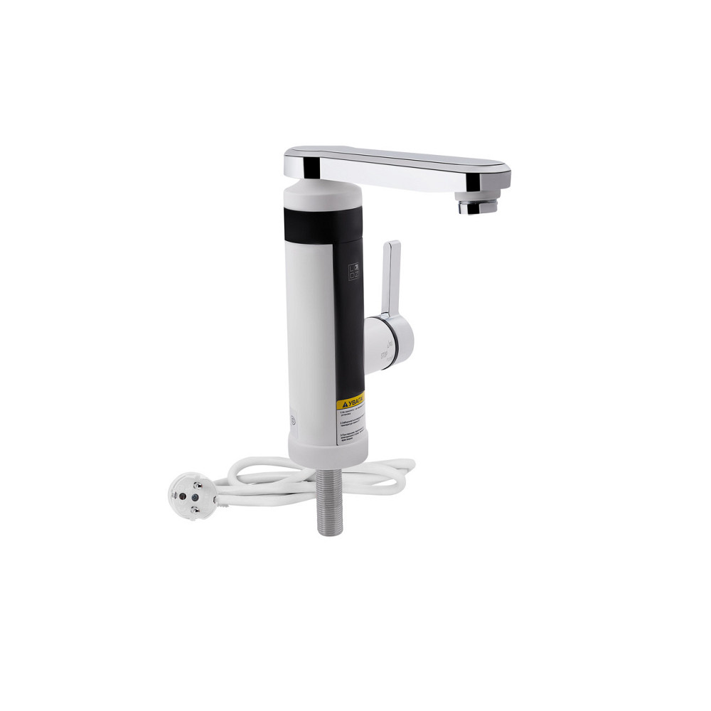 Проточний кран-водонагрівач кухонний для кухні Lidz Warm 061 LDWAR061WCR35431 White / Chrome Київ - фото 1