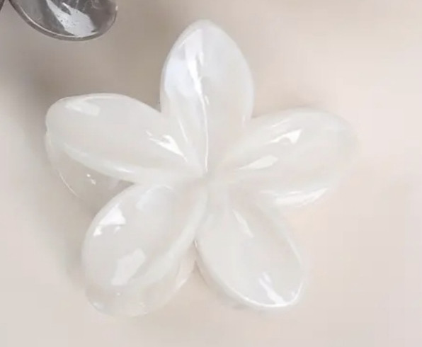 Заколка-крабік квітка Білий Смела - изображение 1