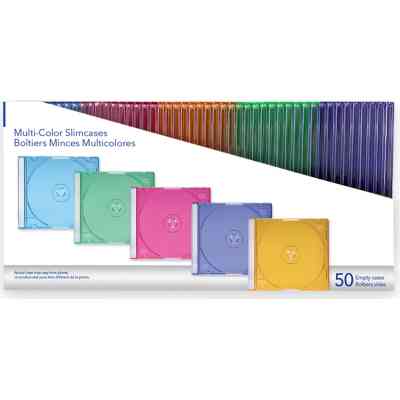 Бокс для диска CD/DVD Slimcase Assorted colours 50шт Verbatim (49973) Вінниця