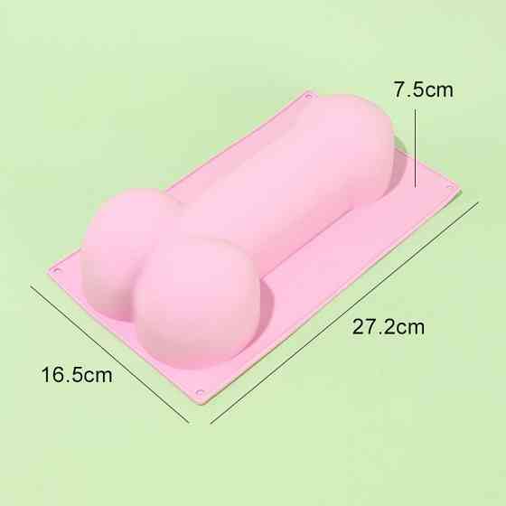 Молд силиконовый Мужской орган 165 на 272 мм розовый Киев