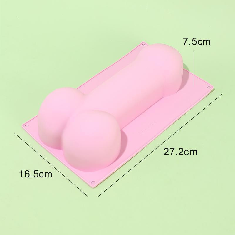 Молд силиконовый Мужской орган 165 на 272 мм розовый Киев - изображение 2