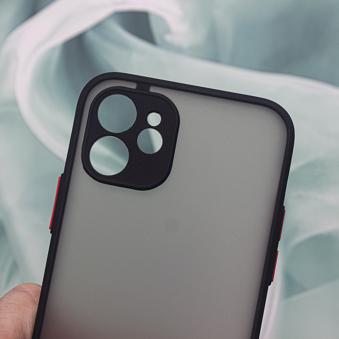 Чехол Funda Bumper Mat Case for iPhone 12 Black Київ - фото 4