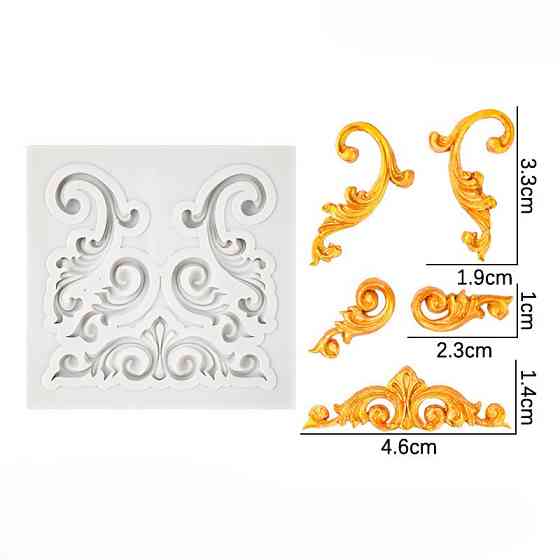 Молд силиконовый Абстракция 56 мм серый Киев