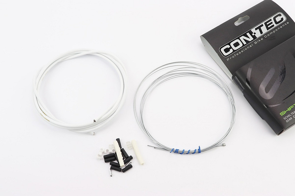 Трос - комплект перемикання універсальний "ПОВНИЙ" (сорочка 4мм х 2,7м, троса Galvanize 2000/2300мм, ковпачки, кінцевики, фіксатори, захист  Київ - фото 1