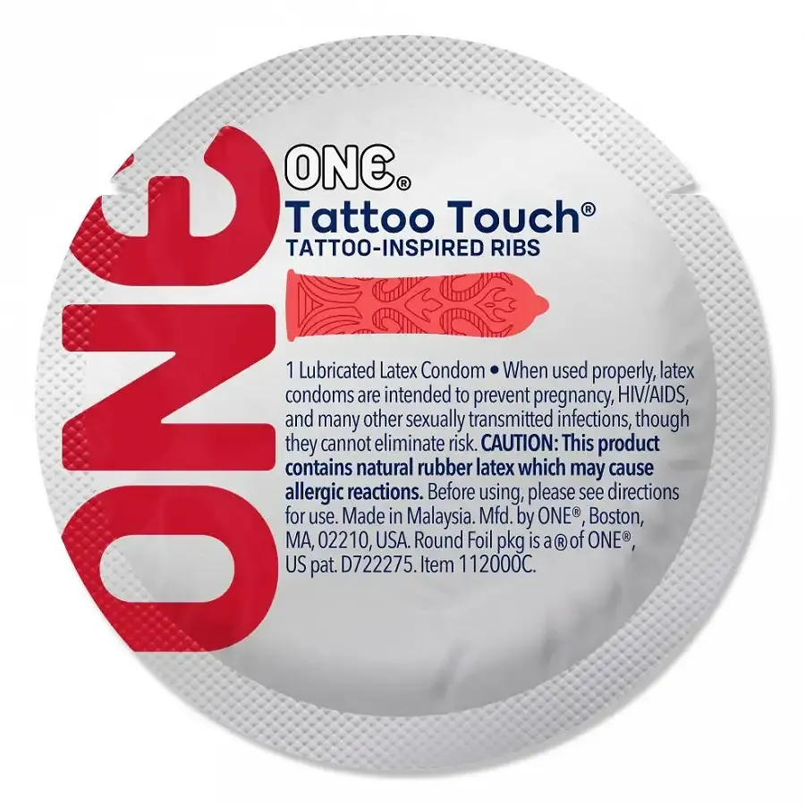 Презерватив ONE Tattoo Touch Red 1 шт Львов - изображение 1