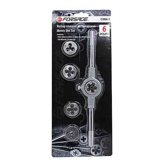 Набор плашек 6пр. (метрич.) на блистере Forsage F-C006-1 Одесса