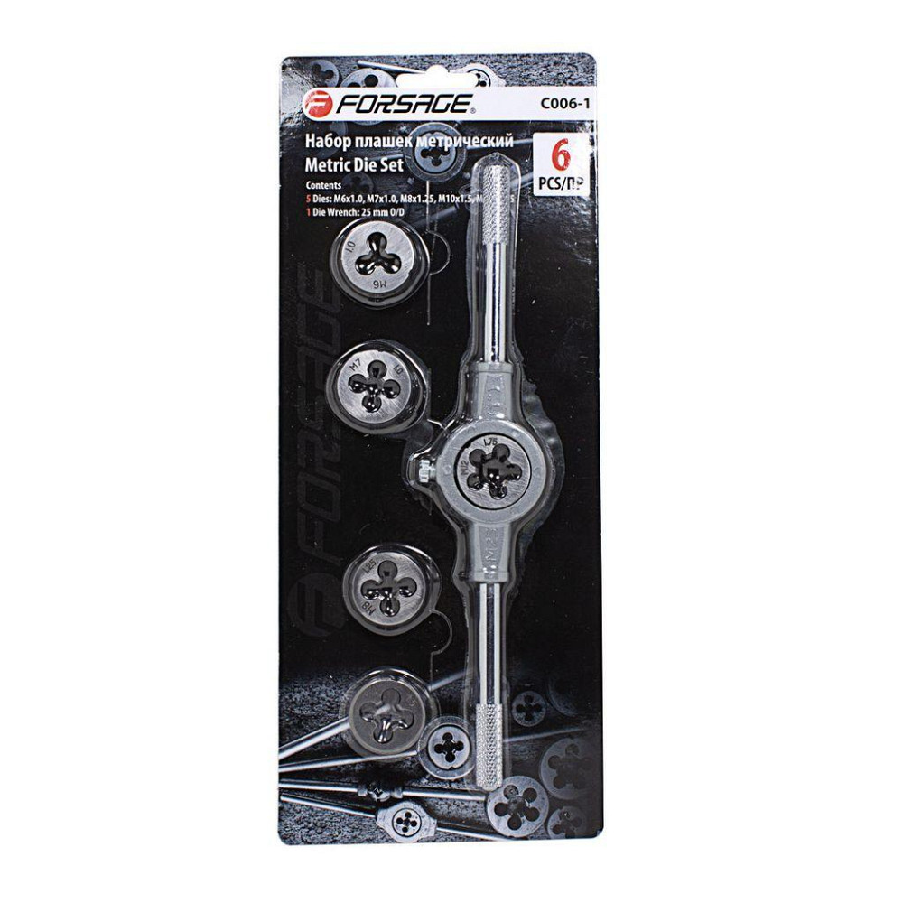 Набор плашек 6пр. (метрич.) на блистере Forsage F-C006-1 Одесса - изображение 3