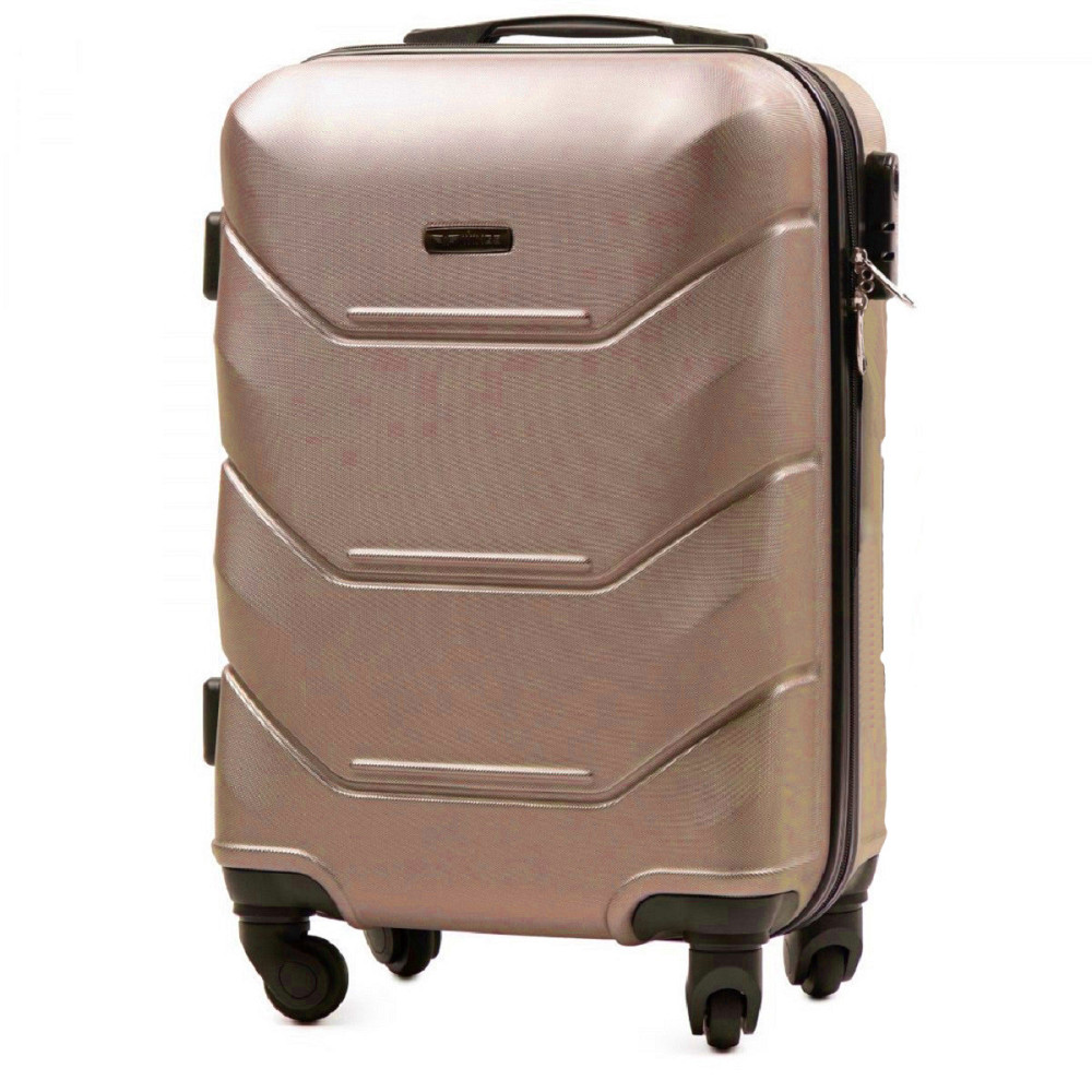 Чемодан пластиковый WINGS 147 микро 51 см золотисто-розовый Киев - изображение 1