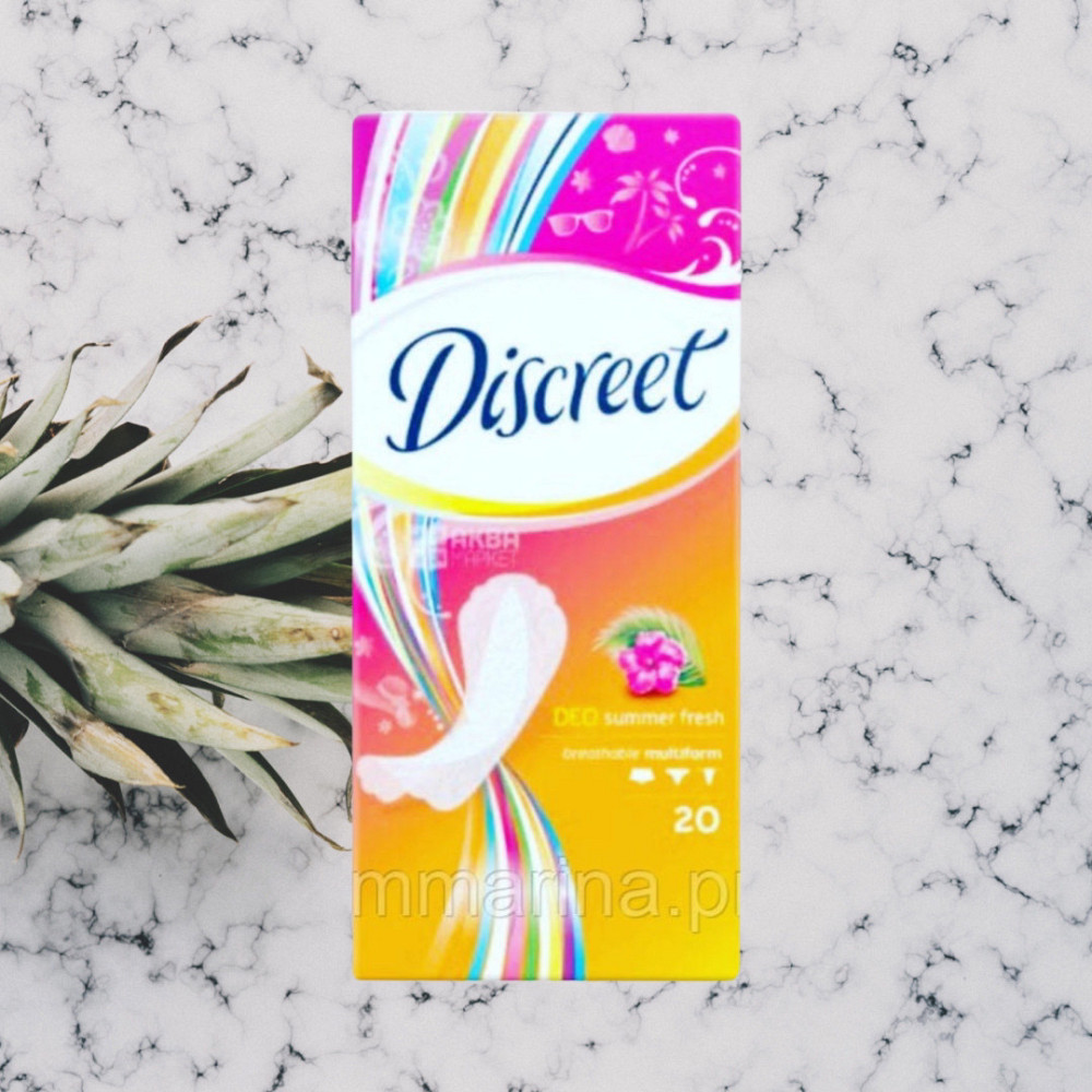 Discreet Multiform Deo Summer Fresh Single, 20 шт, Щоденні прокладки, ароматизовані Виноградов - изображение 1