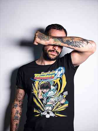 Футболка аниме Каптаин Тсубаса Соккер Манга оверсайз (S/M/L) Черний AnimeJ0137 Днепр