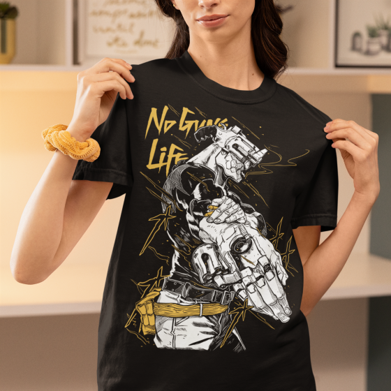 Футболка для мальчика аниме Аниме Гунс Но Гунс оверсайз (рост от 165 до 180 ) Черний AnimeJ0620m Днепр