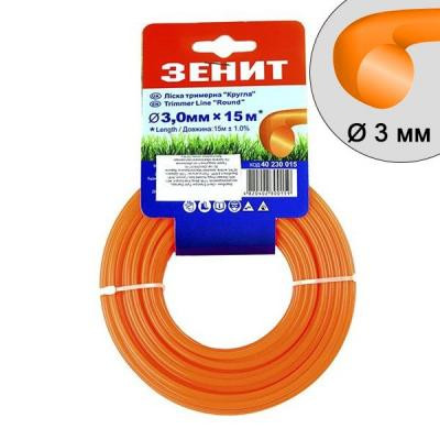 Жилка косильна Зеніт плетена &quot;Кругла&quot; 3,0 мм х 15 м (40230015) Вінниця - фото 1