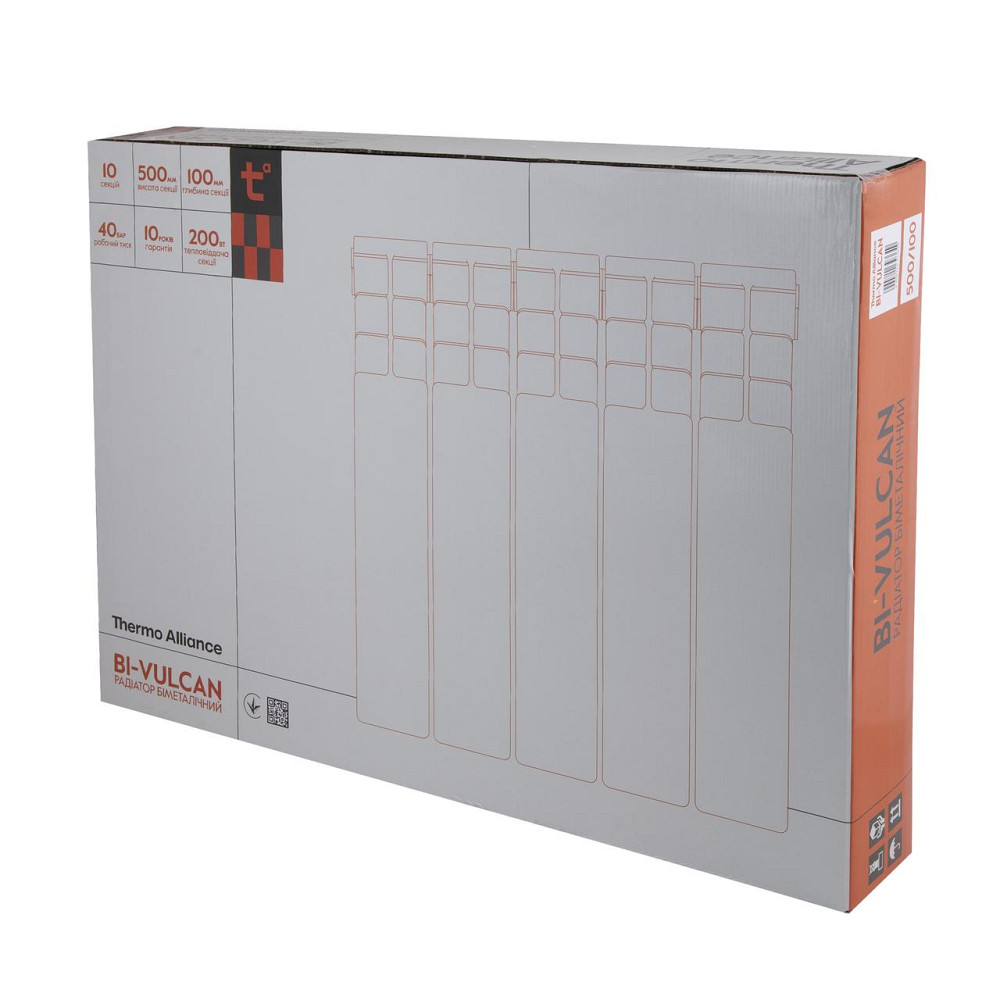 Радіатор біметалевий Thermo Alliance Bi-Vulcan 500/100 1,6 кг Київ - фото 18