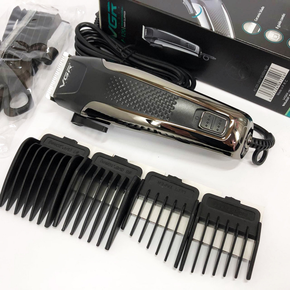 Гострі професійні машинки для стрижки волосся, Професійний тример з насадками, Підстригальна машинка NW-73 Львів - фото 3