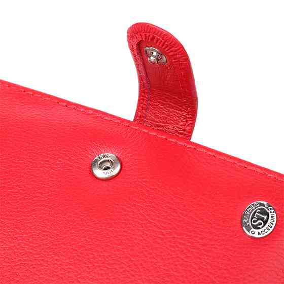 Красива обкладинка на документи для жінок з натуральної шкіри ST Leather 23118 Червоний Київ