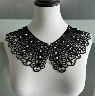 Комір ажурний чорний пришивний Київ - фото 1