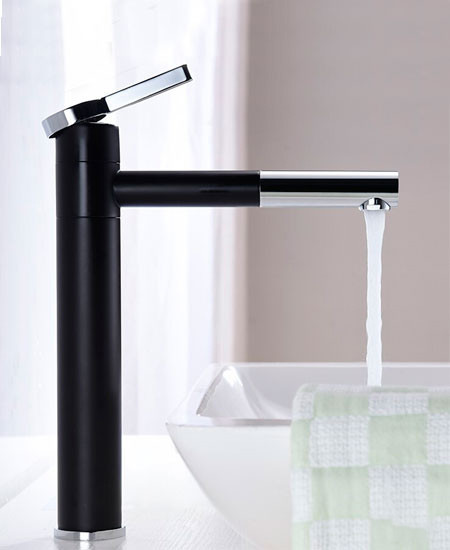 Смеситель для умывальника однорычажный кран WanFan для ванны Черный-хром Каменец-Подольский - изображение 1